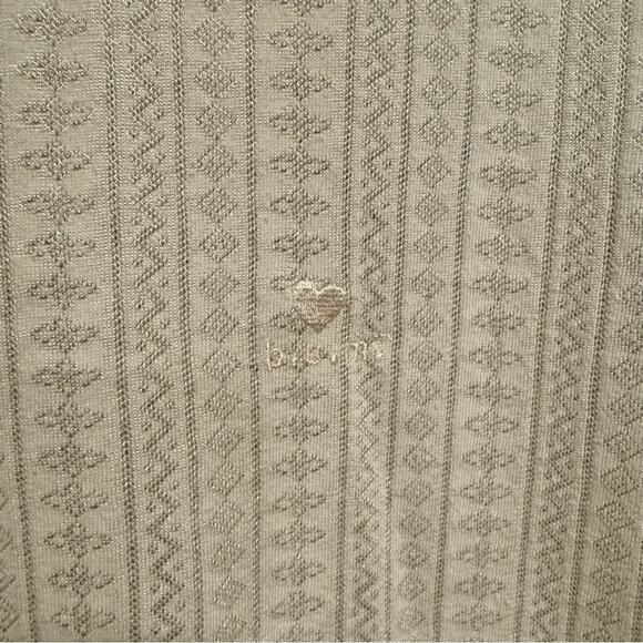 VINTAGE B.U.M. Equipment Y2K Pointelle Knit Baby Tee Short Sleeve Top Size L - Picture 5 of 9